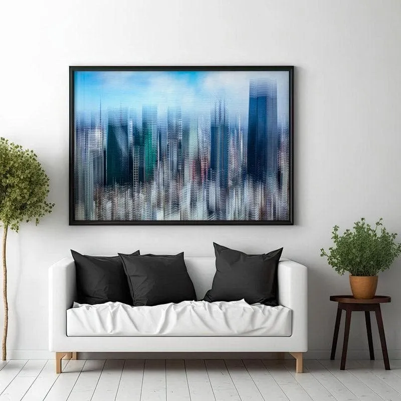 Tokyo Layers Canvas Wall Painting - Black Frame media 3