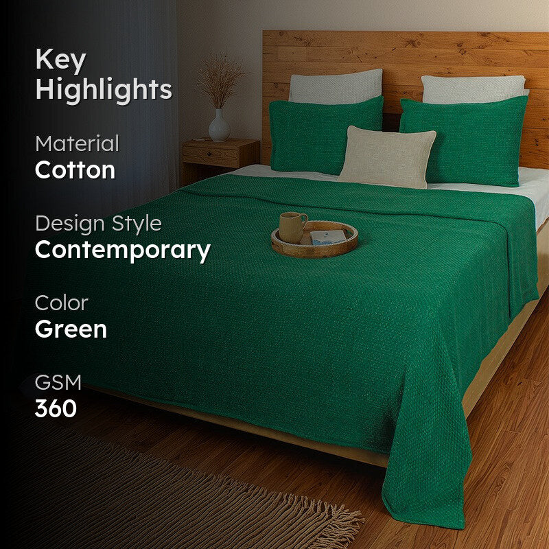 Solara Whim Handloom Bedcovers - Green media 2