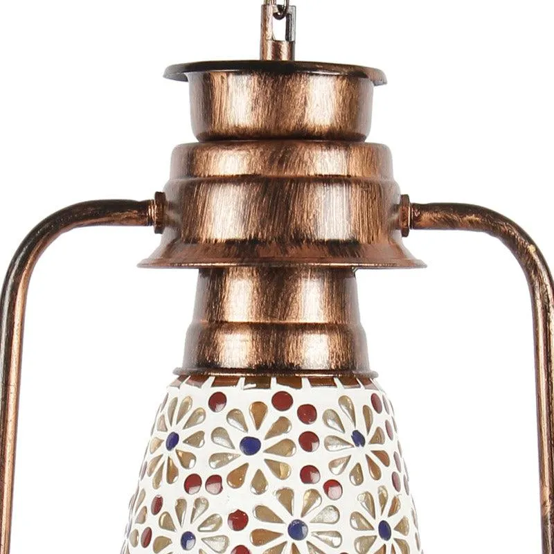 Admya Mosaic Lantern Glass Ceiling Lamp - Copper media 6