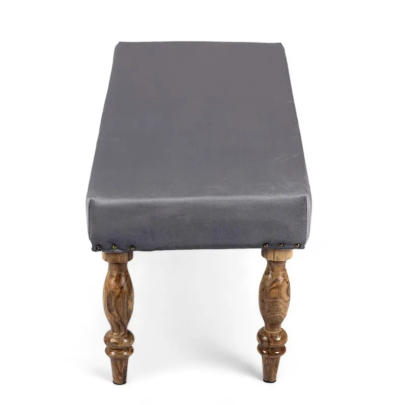 Avaro Sheesham Wooden Bench - Grey media 5