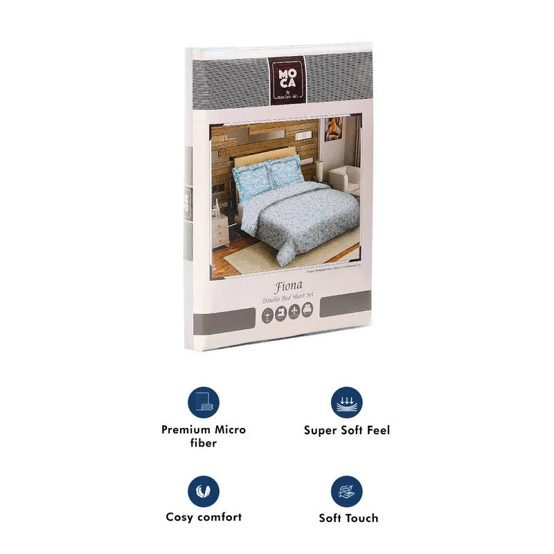 Monte Carlo Amrit Paisley Cotton Bedsheet (Blue) - 104 TC media 10