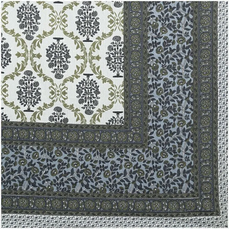 Floraa Cotton Bedsheet (Grey,White) - 240 TC media 7