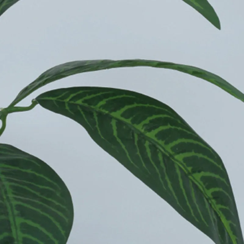 Eternelle Artificial Croton Plant With Black Plastic Pot - 1.6 Feet media 3