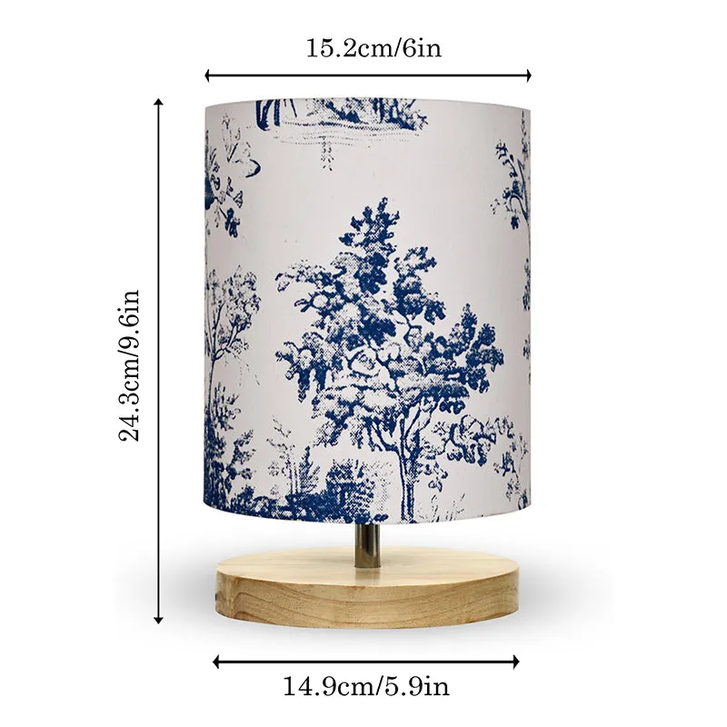 Vinteraa Flora Wooden Table Lamp - White,Blue,Brown media 5