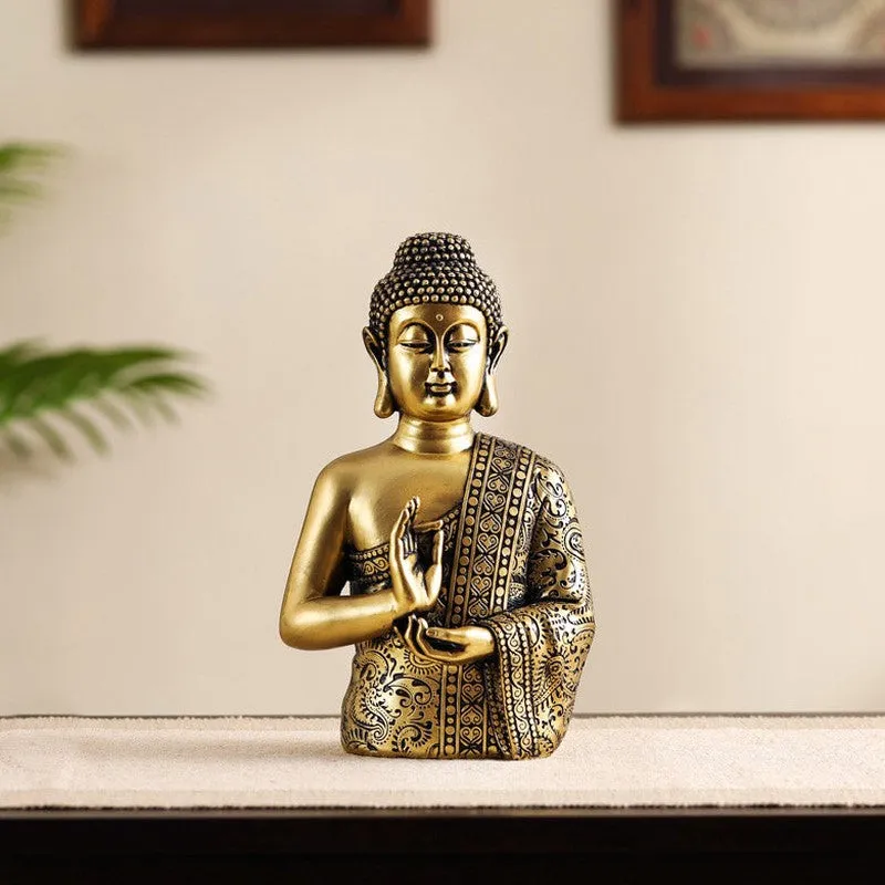 Ornate Serene Buddha Showpiece media 1