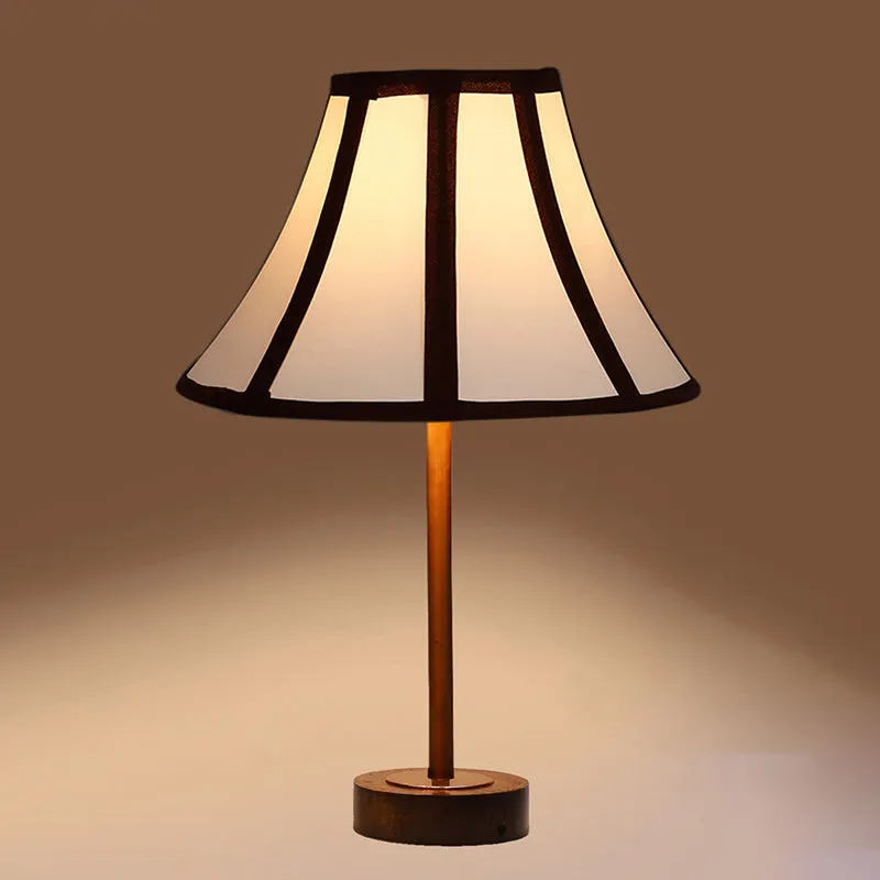 Stripra Rodin Wooden Table Lamp - White,Copper,Brown media 6