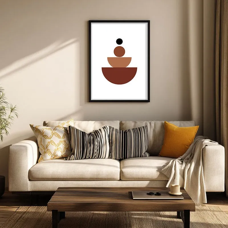 Vertical Calm Canvas Wall Painting With Black Frame media 1