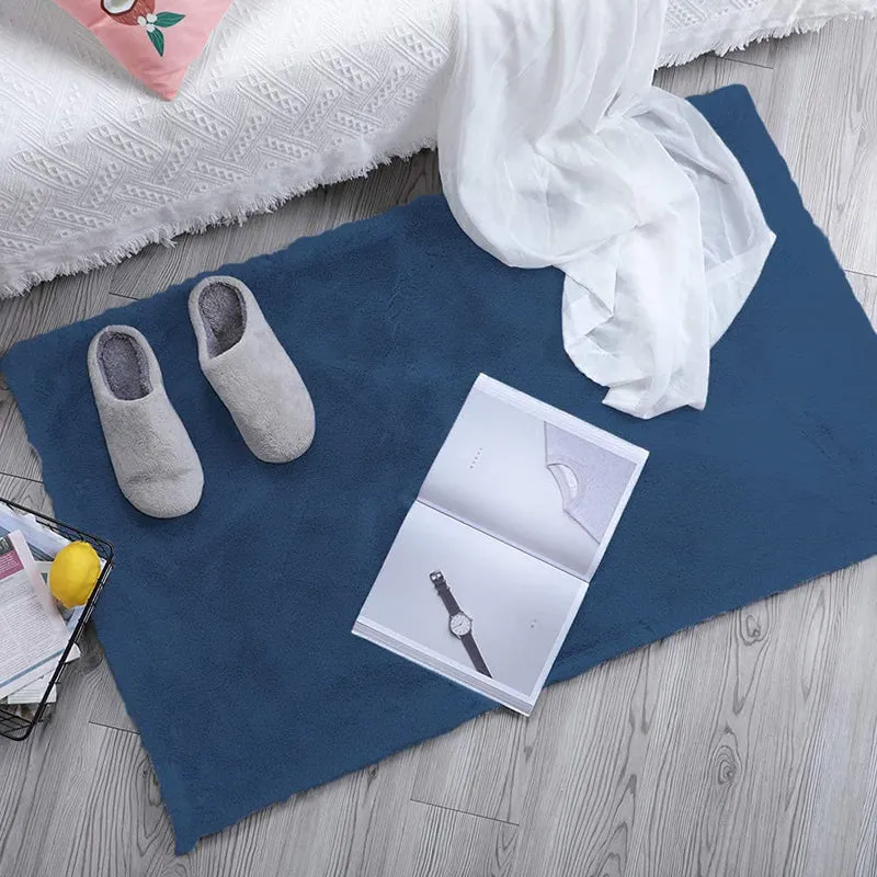 Ruffle Luxe Bath Mat - Blue media 1