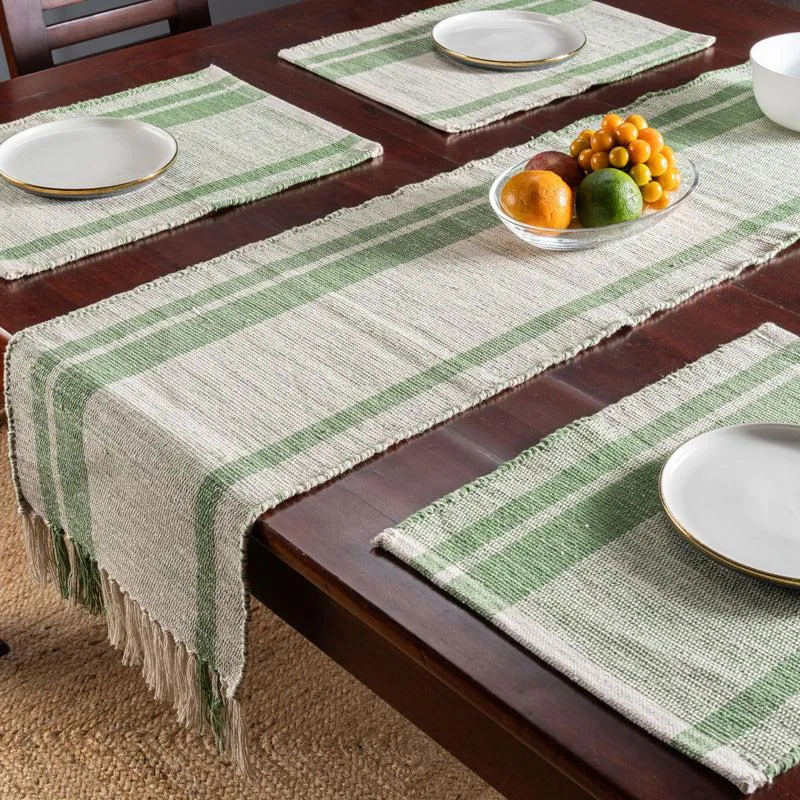 Freyja Handwoven Cotton Table Runner media 1