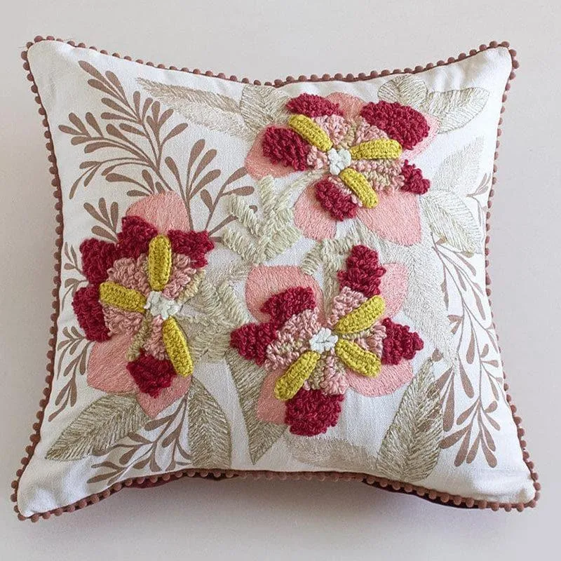 Sienna Embroidered Cushion Cover media 1