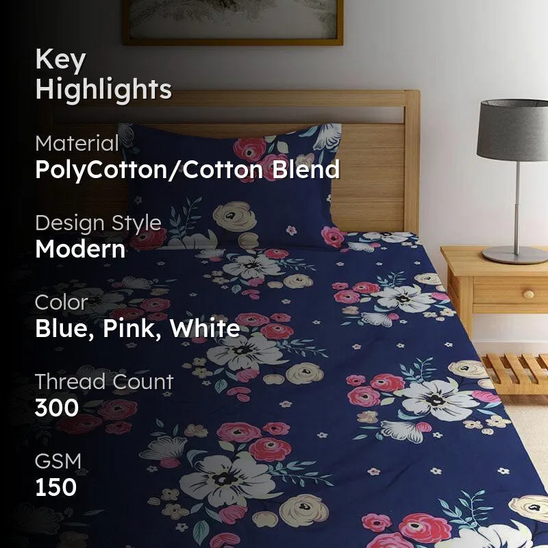 Edna Floral Bedsheet - 150 GSM media 2