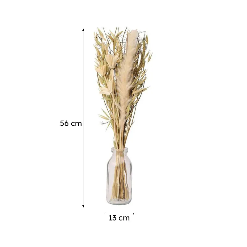 Theola Vase With Dry Flowers - Bleach media 5