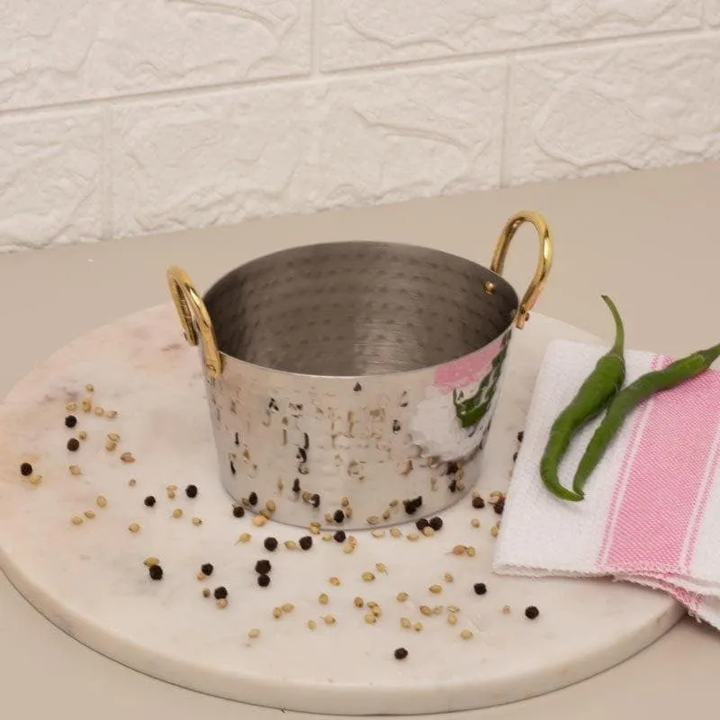 Vintage Allure Hammered Oval Serving Pot - 600 ML media 3