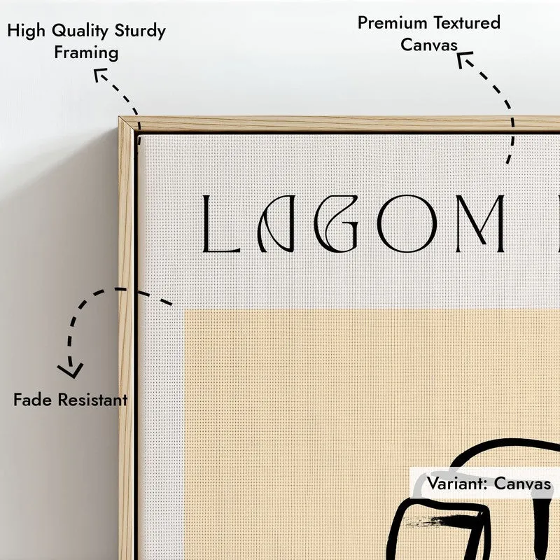 Hushed Routine Canvas Wall Painting With Brown Frame media 7