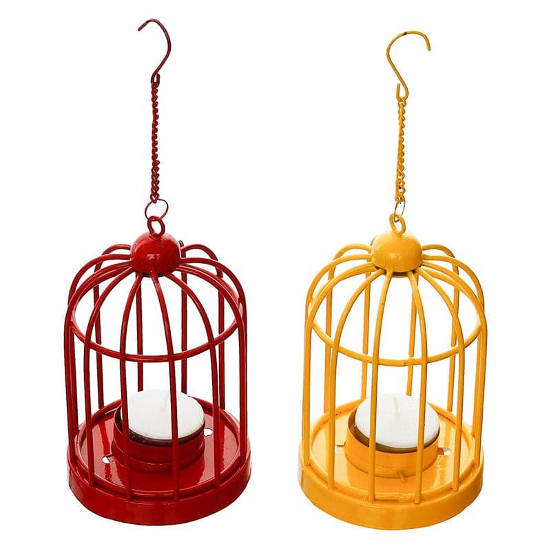 Bird Home Tealight Candle Holder (Red & Yellow) - Set Of Two media 3