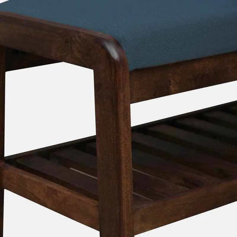 Tread Mango Wood Shoe Rack - Blue media 5