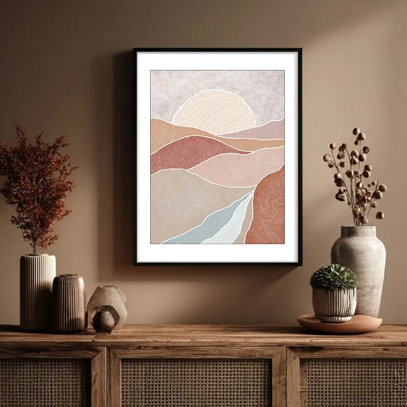 Celestial Ridge Canvas Wall Painting With Black Frame media 6