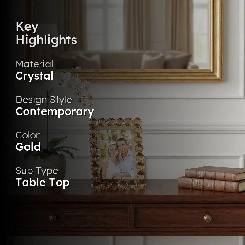 Shine Memories Crystal Photo Frame - Gold media 2