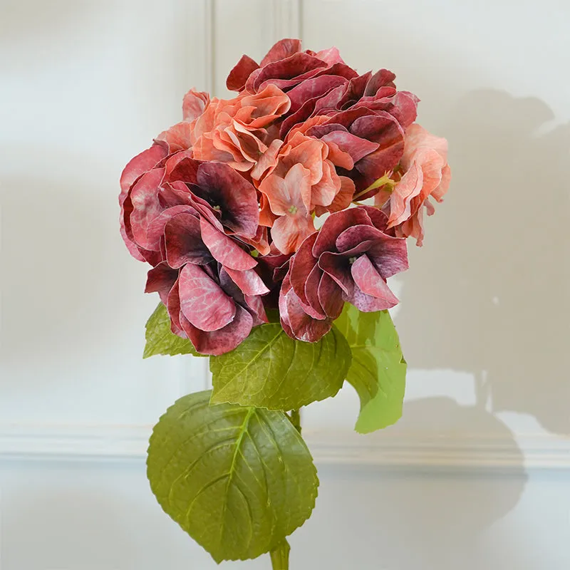Faux Autumn Hydrangea Flower Stick (Pink) - 25 CM media 4