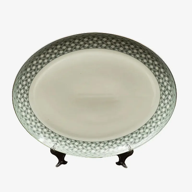 Valera 24k Gold Brushed Porcelain Dinner Set - 21 Piece Set media 9