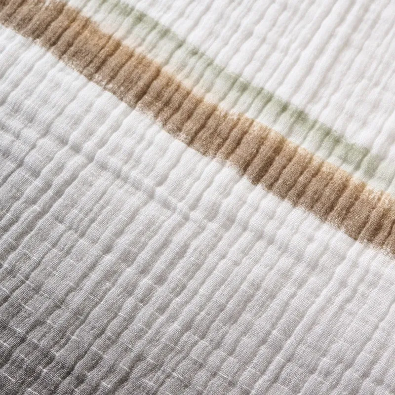 Rang Mahal Cotton Bath Towels - White, Green media 6