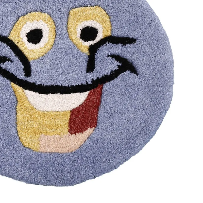 Smile Burst Wool Carpet - Light Blue media 4