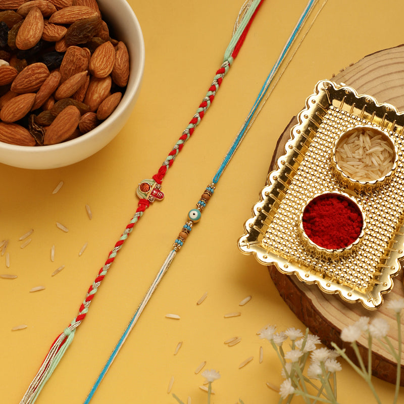 Adva Rudraksha & Evil Eye Rakhi Hamper