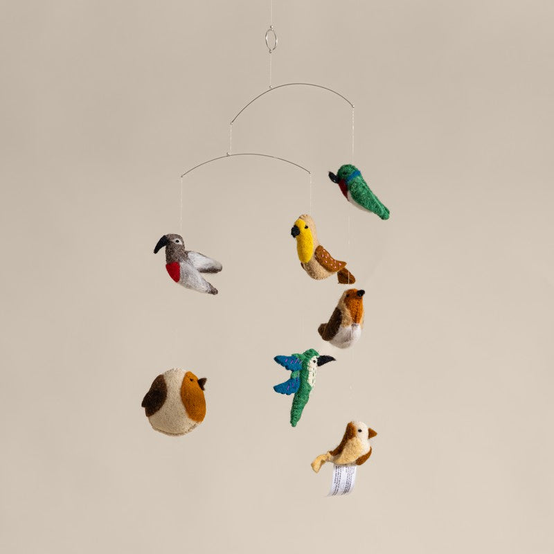 Fig Living Felt Ornaments - Hanging Mobile (Birds) media 4