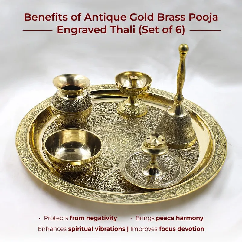 Divine Aarti Ritual Brass Pooja Thali media 8