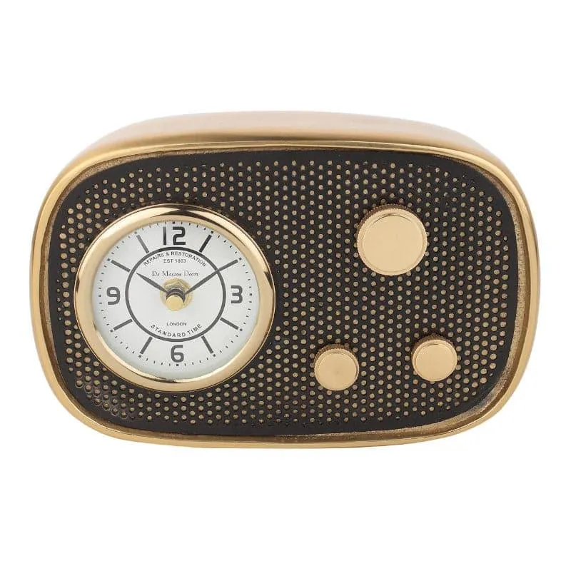Radio Reggae Aluminum Table Clock - Gold media 3