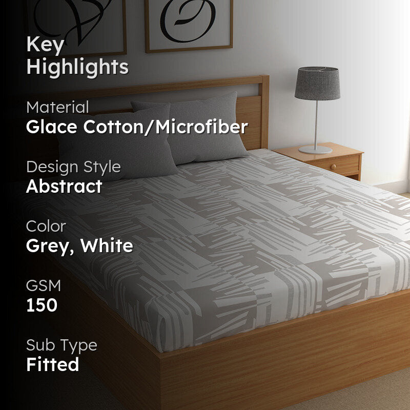 Fragmenta I Fitted Microfiber Microfiber Bedsheet - 150 GSM media 2