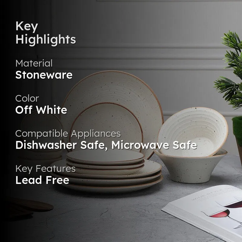 Rustline Stoneware Dinner Set - 14 Piece Set media 2