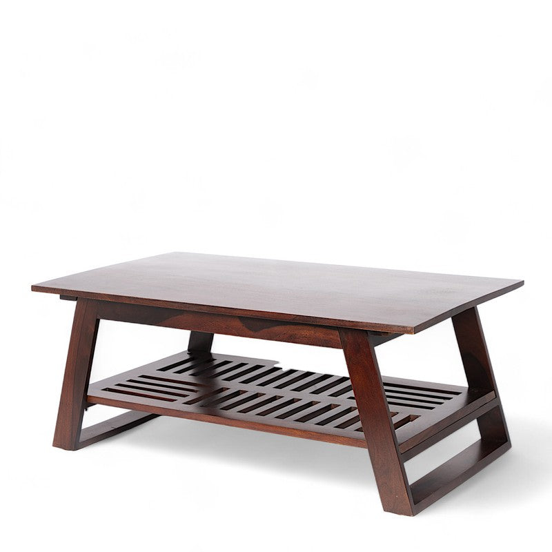 Azvino Sheesham Wooden Center Table - Brown media 4