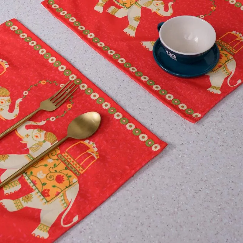 Tusker Parade Table Runner - Set Of Four media 3