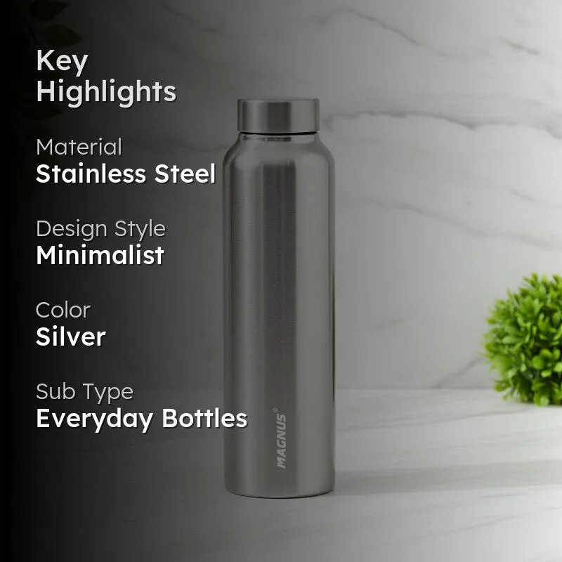 Hydrix Stainless Steel Water Bottle (Silver) - 750 mL media 2