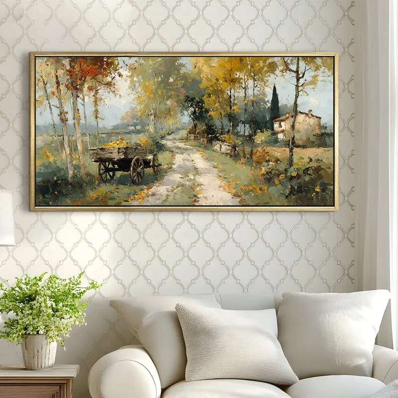 Rustic Tree-Lined Cottage Path Wall Art media 3