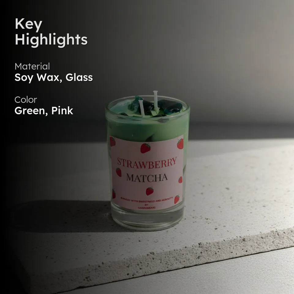 Strawberry Matcha Scented Candle - Strawberry media 2