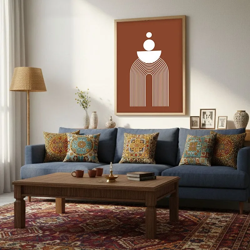Zen Gateway Canvas Wall Painting With Brown Frame media 5
