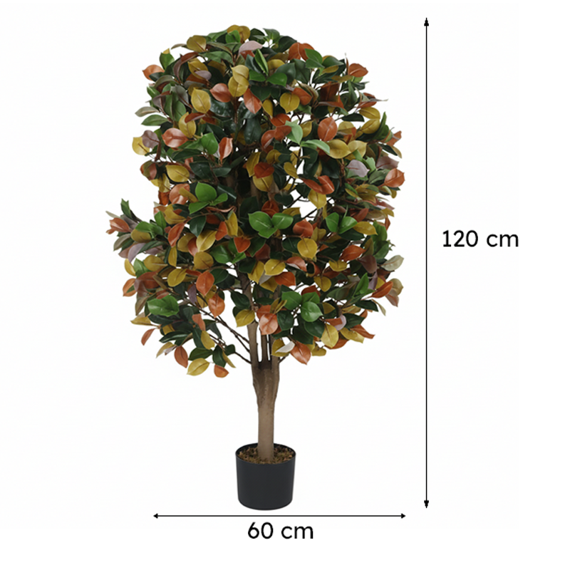 Faux Lush Southern Magnolia Plant -  4 Feet media 6