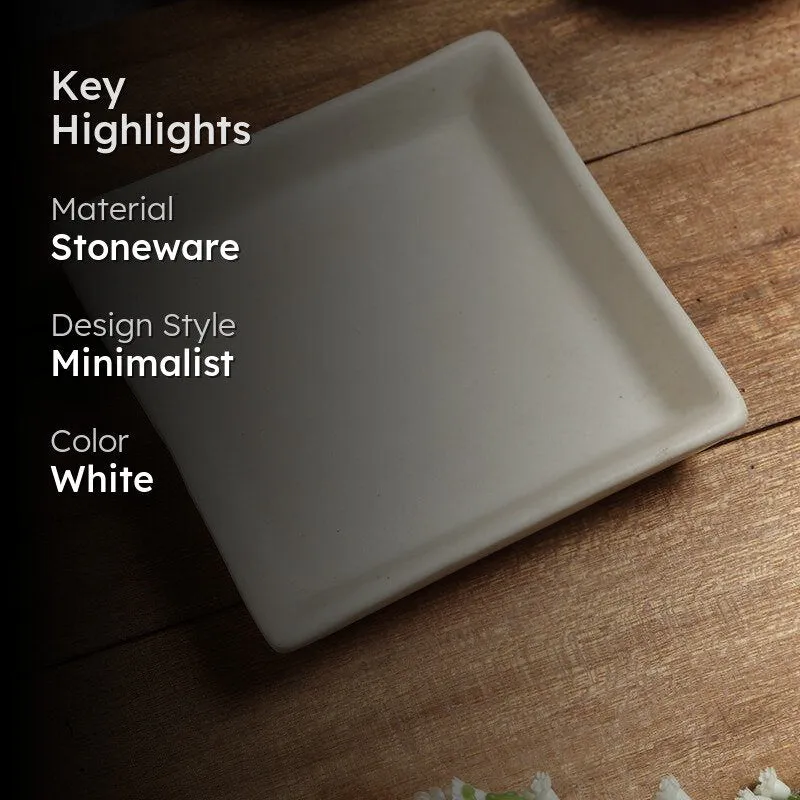 Metrica Square Stoneware Platter - Set of Two media 2