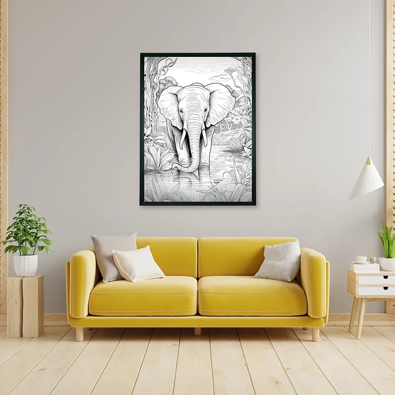 Jumbo Sketch Canvas Wall Art media 5