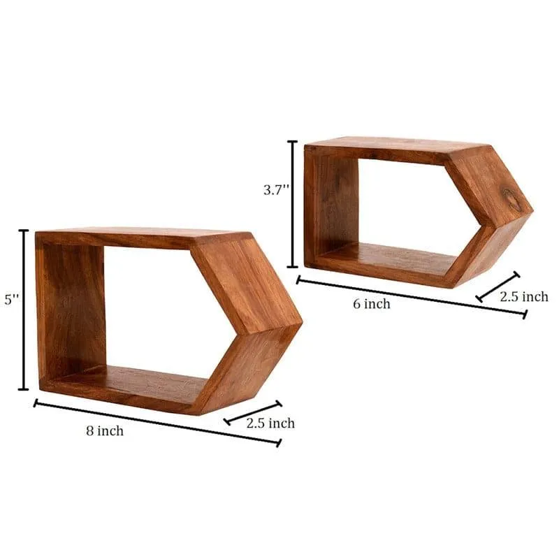 Priyank Warli Wooden Wall Shelf With Pots - Five Piece Set media 5