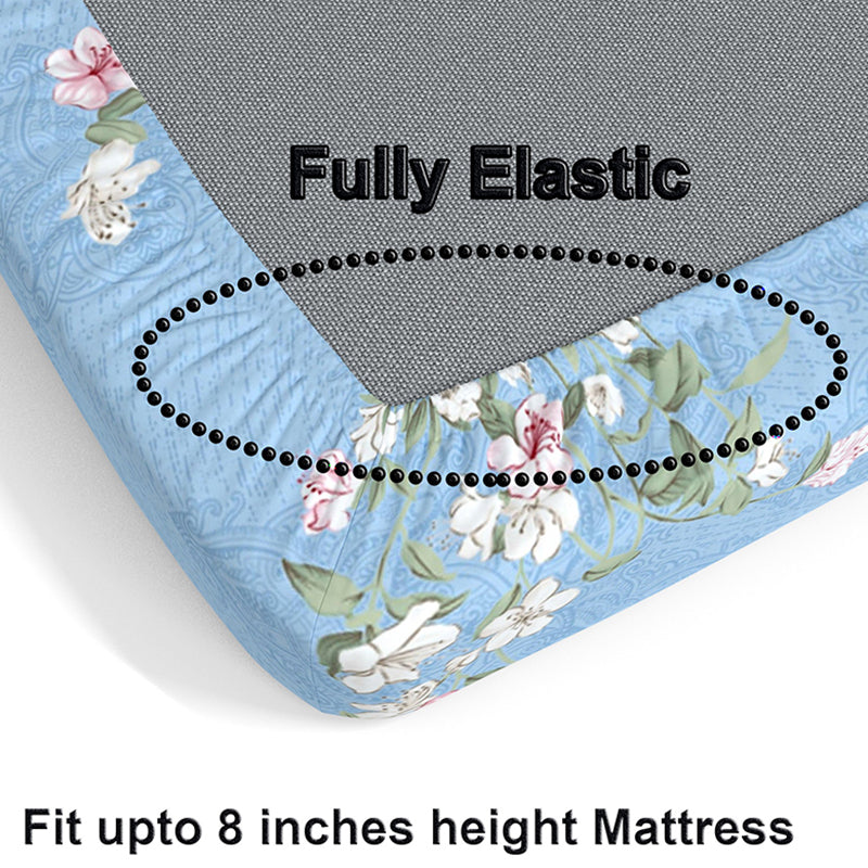 Summer's Day Floral Microfiber Microfiber Bedsheet - 150 GSM media 5