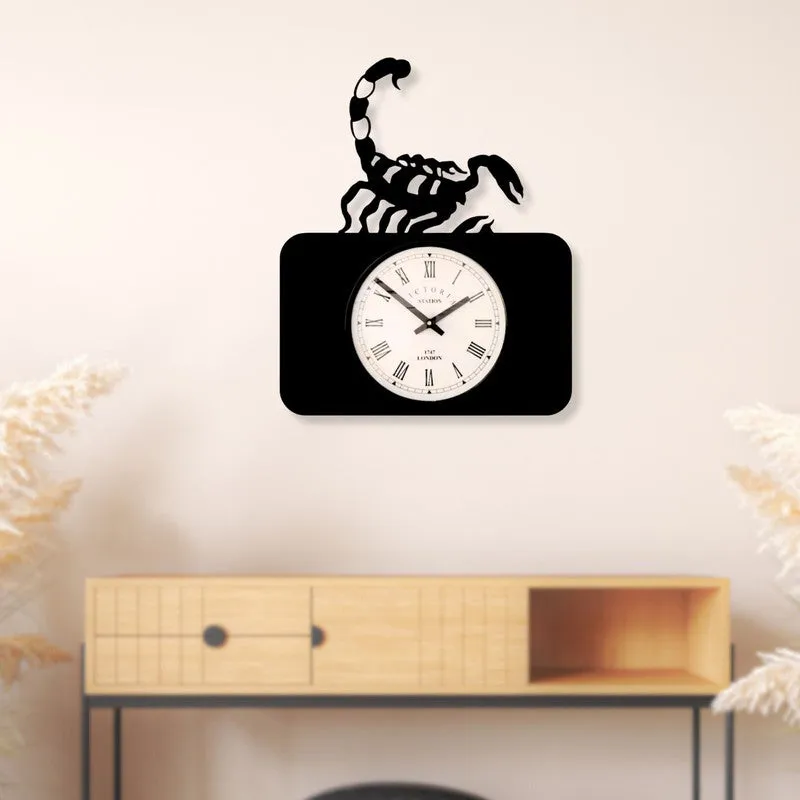 Scorpion Steel Analog Wall Clock - Black media 3