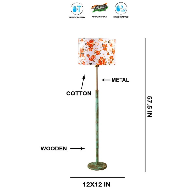 Ocean Mist Wooden Floor Lamp - Orange media 9