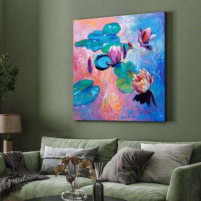 Lily Pond Wall Painting media 4