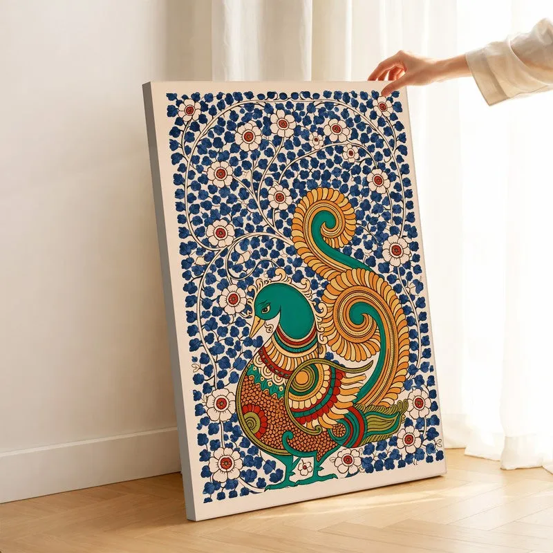 Peacock Serenity Canvas Wall Art & Paintings media 1