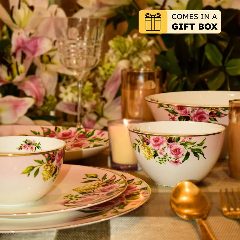 Garland 24k Gold Brushed Bone China BrushedDinner Set - 21 Piece Set media 1