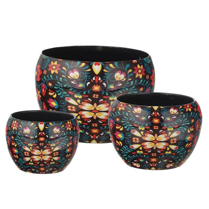 Amidona Ethnic Handcrafted Planter - Set Of Three media 6