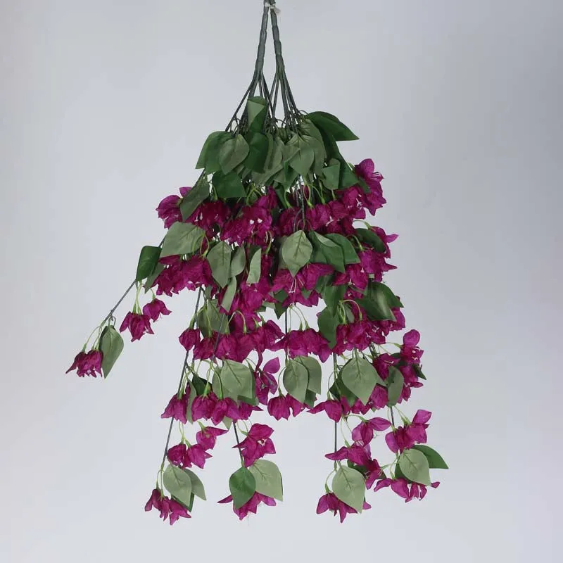 Faux Lush Hanging Bougainvillea - Purple - 2.5 Feet media 1